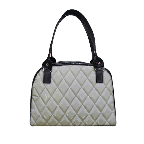 US HANDMADE Large Bowler Bag with "Shiny Diamond" - Picture 2 of 4